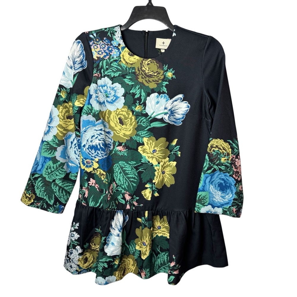 NWT Tuckernuck Black Verdant Floral Bouquet Pierce Mini Dress